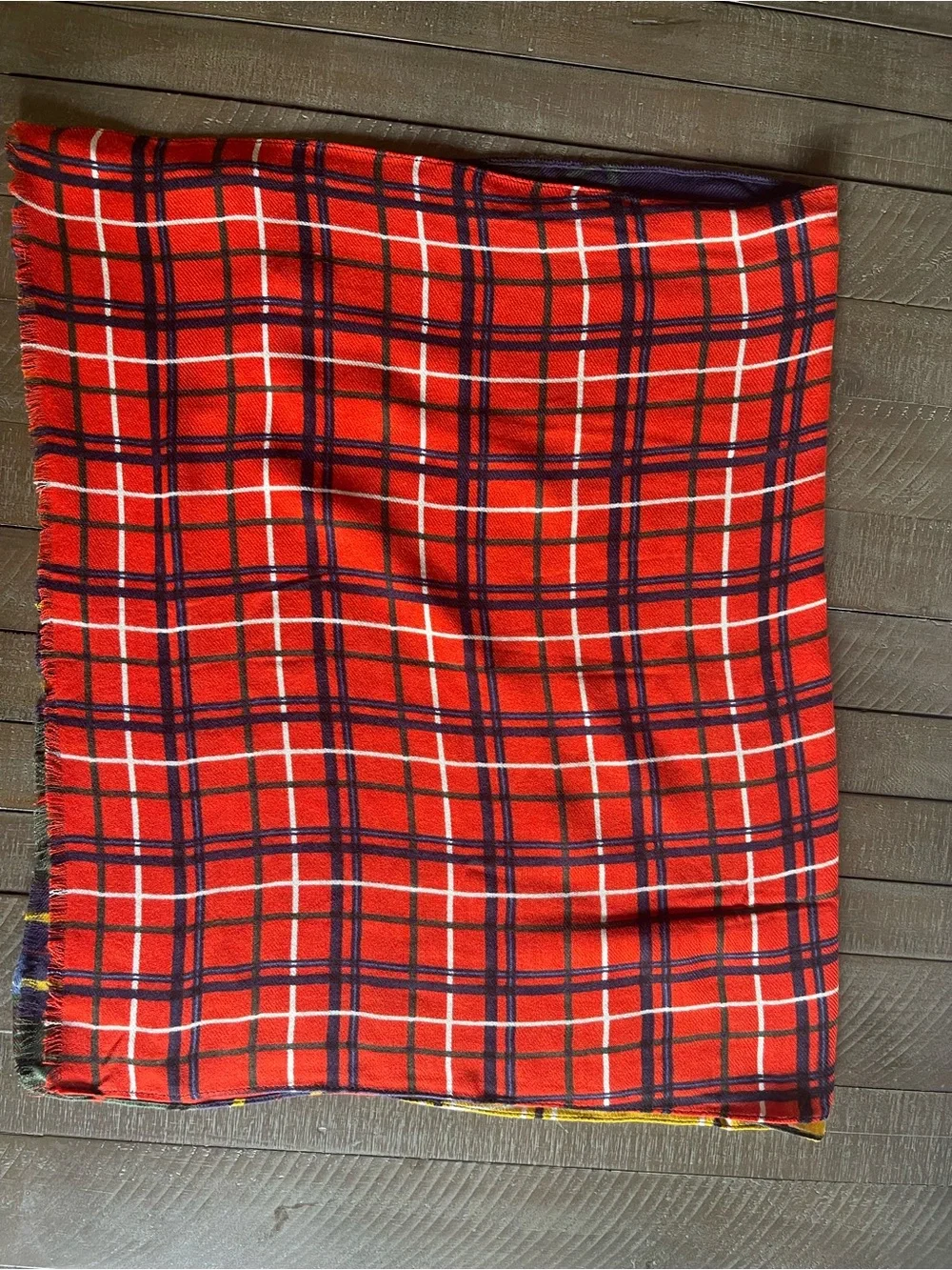 INC Scarf multi color plaid